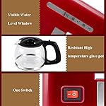QJRGUY TEmkin for and tea with 600ML Glass Jug Detachable Filter Coffee Machine Anti Drip Keep Warm 550W - Image 3