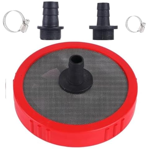 Aimela Household Hose Filter, Water Pump Sedimentation Filter,40 Mesh 304 Stainless Steel,Including 2 Connecting Ports(ID1/2'',ID3/4'') and 2 Clamps,Used for Sprayer Pump, Pressure Washer Cover