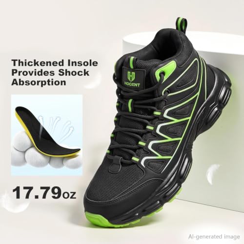 Image of Hogent Steel Toe Shoes for Men Women - Non Slip & Lightweight Work Shoes | Shock Absorption Cushion Sole, Breathable Safety Shoes, Ideal for Construction, Warehouse, Kitchen Work, Food Service