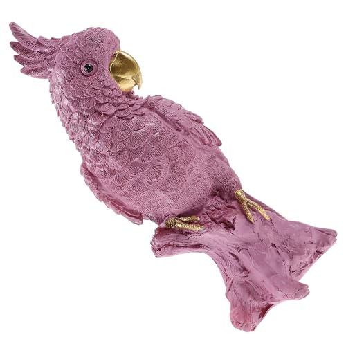 Figurine de perroquet en résine COLLBATH pour décoration d'oiseau de bureau - 8