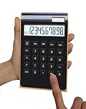 AMZSTAR 10 Digit Calculator Standard Business Desktop Calculator,Solar & Battery Power (Black)