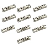 Merriway BH02291 (10 Pcs) BS1362 Fuse Cartridge, 5 amp - Pack of 10 Pieces, white/black
