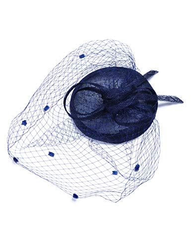 Chapéus Legou Fascinators anos 20 e 50 chapéu para coquetel, chá de festa com véu para meninas e mul
