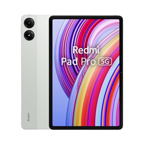 Xiaomi Redmi Pad Pro 5G 6+128GB Grün mit Ringhalter, Snapdragon® 7s Gen, HyperOS, 12,1" 120Hz 2,5K augenschonendes Display, 10.000mAh (typ) großer Akku, 33W Schnellladen (2 Jahre Garantie)