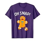 Gingerbread Man Oh Snap Christmas Funny Cookie Baking Gift Short Sleeve T-Shirt