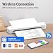 GOWENIC Inkless Portable Printer for Travel, Portable Thermal Printer Inkless Printing Machine for A4 A5 Size Paper, Small Mobile Wireless for Office, Vehicles, Home Use