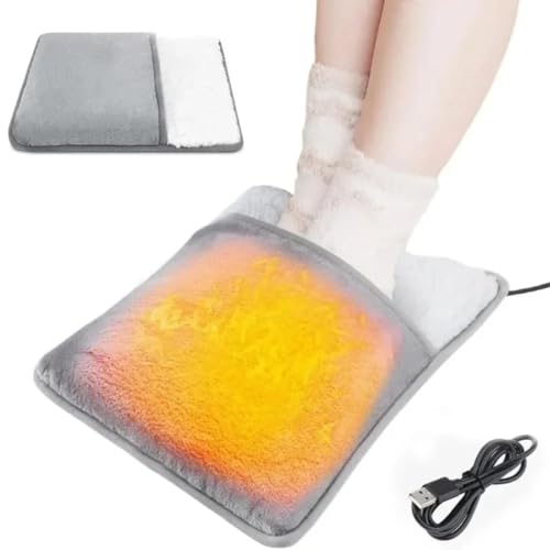 Ultimate Cozy Feet Winter Foot Warmer - Soft Plush USB Heated Pad | Fast Warmth, Washable Electric Foot Warmer for Home & Office | Instant Comfort