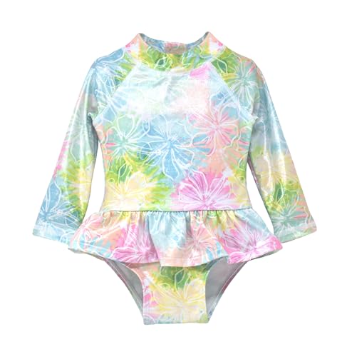 Image of Flap Happy Baby Girls' UPF 50+ Alissa Infant Ruffle Rash Guard Swimsuit