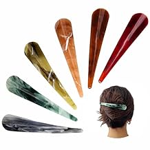 Dizila 6 Pack 5.5 بوصة طويلة كبيرة أكريليك التمساح كليب لتصفيف غير زلة معدنية دلو مقاطع Barrettes دبابيس شعر حاملات ذيل حصان أرنب المشابك اكسسوارات للنساء الفتيات   