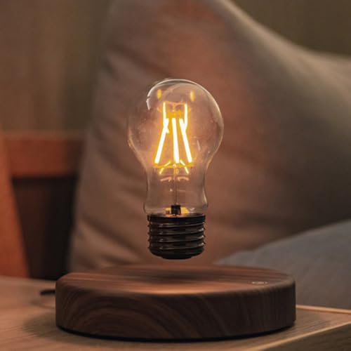 Arfobug 磁気浮上電球、LED発光回転電球、ナイトライト、寝室の装飾、雰囲気デスクランプ、タッチコントロール、ブラックテクノロジー装飾品、リビングルーム学習机磁気浮上電球、ベッドサイドランプ装飾クリエイティブギフトギフト110V