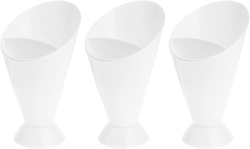 PRETYZOOM Tazas de postre Conos de charcutería 3 unids Frita Fría Fritas Taza Cono Frito Cesta Frita Titular de Alimentos Soporte de Plástico Salsa