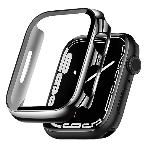 【2025改良ケース】TEMEDO 対応 Apple Watch ケース Series 9/8/7 41mm Apple Watch カバー メッキ加工 全面保護 二重構造 アップルウォッチ カバー 高耐久 高透過率 装着簡? アップルウォッチ ケース P
