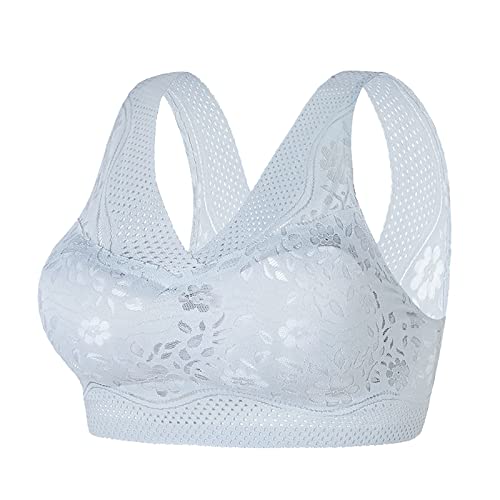 Generisch Ropa de seda de hielo para mujer, sin costuras, espalda de belleza, reunida sin anillo de acero, sujetador limpiador, ropa interior de encaje, chaleco deportivo para mujer, ropa de dormir
