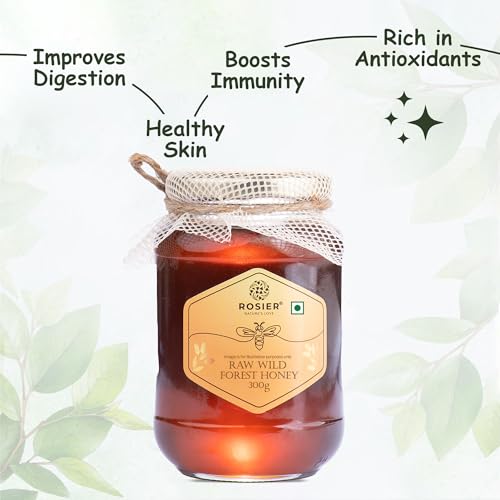 Image of ROSIER A2 Pure Gir Cow Ghee | (1L Ghee + 300gm Honey) | Traditional Bilona Method A2 Cow Ghee | Wild Forest Himalayan Honey | Grassfed, Pure and Healthy Desi Cow Ghee | Combo Pack (Pack of 2)