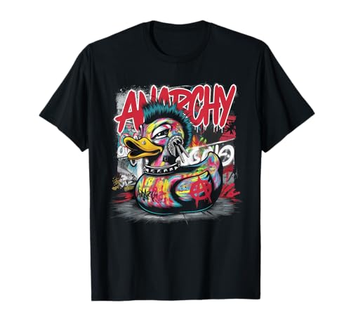 Punk Tshirt Femmes Masculin Canard Rock Rock Canard Anarchy T-Shirt
