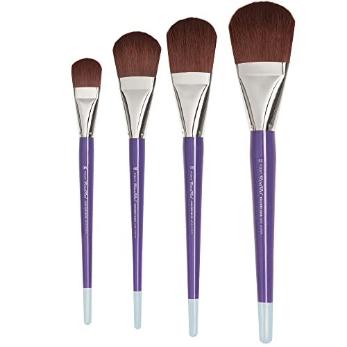 Creative Mark Mural Max Large Scale Brushes - Ultimate in Large-Scale Mural Brushes for Large Scale Painting, Professional Artists, & More! - [Filbert - Set of 4]
