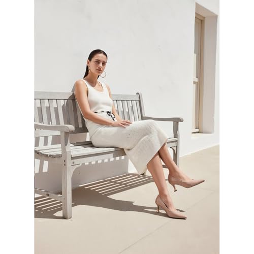 Image of Women Low Kitten Heels Women's Dressy Pumps Pointed Closed Toe Elegant Wedding Pumps Formal Work Office Comfortable Shoes Classic Pumps for Women