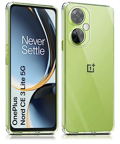 Image of JANAK RAJ Soft Crystal Clear Back Case Cover Compatible with OnePlus Nord CE 3 Lite / 1+ CE3 Lite /Oppo K11x 5G | 100% Transparent Shockproof Silicone 360 Protective Design - Clear