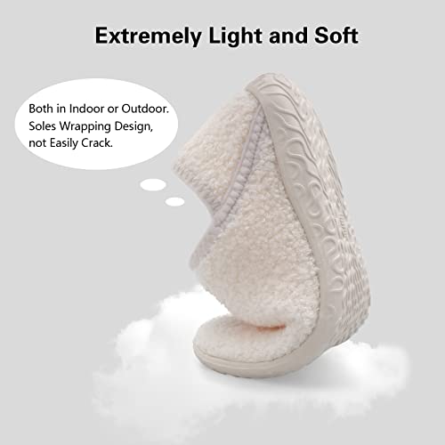 Image of Spesoul Fuzzy House Slippers for Women Men Indoor Closed Back Lightweight Cozy Faux Furry Lining Barefoot House Shoes Slipper Socks for Bedroom Home Office Yoga Outdoor Walking Shoes
