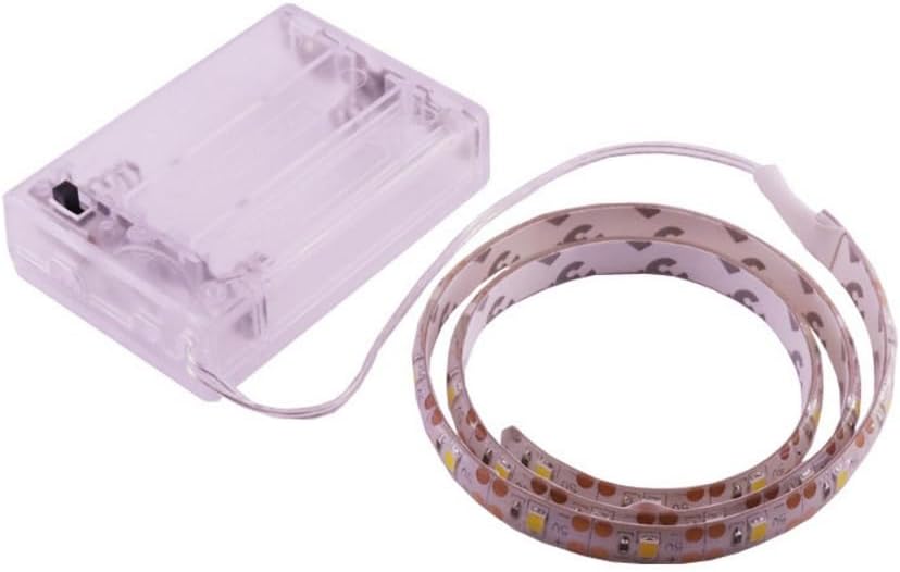 5V LED Strip Light 5050 2835 SMD 60LED/m Battery Powered TV Backlight Lamp Flexible LED Tape Ribbon Lights Strip Home Decor (Color : White, Size : Battery IP21_1M)