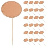 TOYANDONA Etiquetas de Pizarra para Alimentos 24 Unidades, Marcadores de Queso y Cupcakes de Papel y Madera, Reutilizables, Ideales para Buffet de Fiesta, Boda y Restaurante