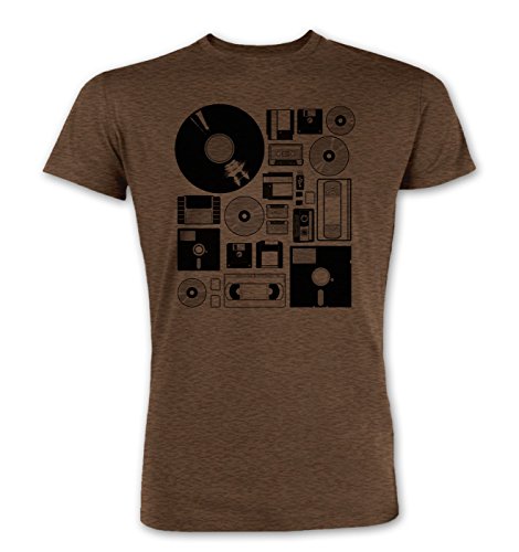 T-shirt premium Techy Geeky en coton haut de gamme marron
