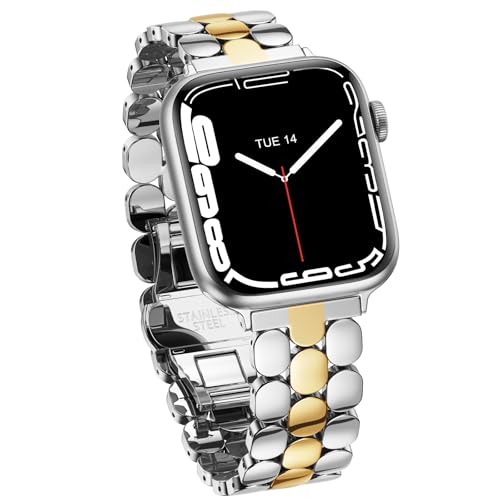 ELECTIM Apple Watch�p�o���h �����p 38mm 40mm 41mm 42mm 44mm 45mm 46mm 49mm �X�e�����X�X�`�[���N���X�v ���O�W���A���[ �h���b�V�[���^���o���h iWatch Series 11 SE 2/SE 1
