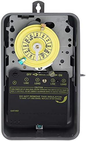 Intermatic T104R 208-277-Volt DPST 24 Hour Mechanical Time Switch with Outdoor Case