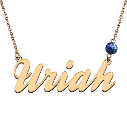 HUAN XUN Custom Choker Birthstone Uriah Name Necklace Best