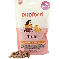 Pupford Freeze Dried Training Treats for Dogs & Puppies, 475+ Two Ingredient Bites (Chicken, 4 oz)