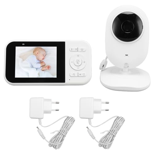 Fafeicy Video-Babyphone, Tragbar, Nachtsicht, 1080P HD, 2,5-Zoll-Bildschirm, Weitwinkelansicht mit Kamera-Audio für Kleinkinder, Kabellose Baby-Überwachungskamera