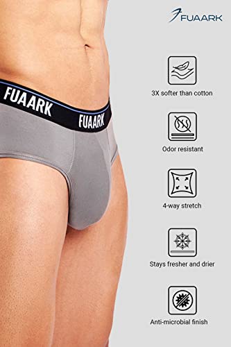Image of FUAARK Men's Underwear Micro Modal Brief with Stretchy Fabric, Anti-Bacterial and Anti-Roll Waistband