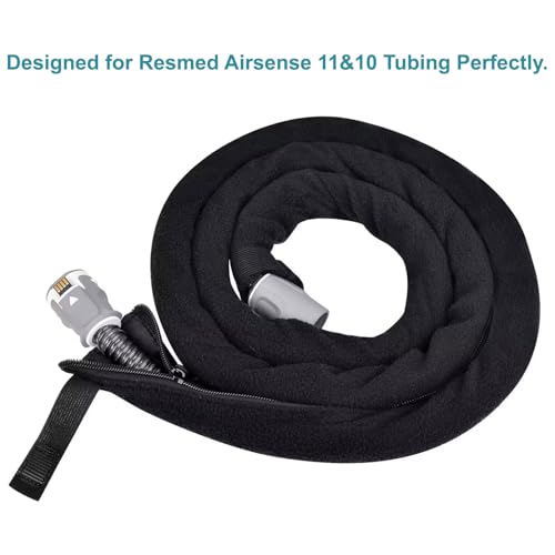 iGuerburn 6.3ft Cpap Hose Cover for ResMed Airsense ClimateLineAir 11 10 Tube, 39102 Heated Tubing Wrap for AirSense 11 10 - Insulated Tube Sleeve Prevents Condensation - Cats No Longer Attacking Hose - Thumbnail 2