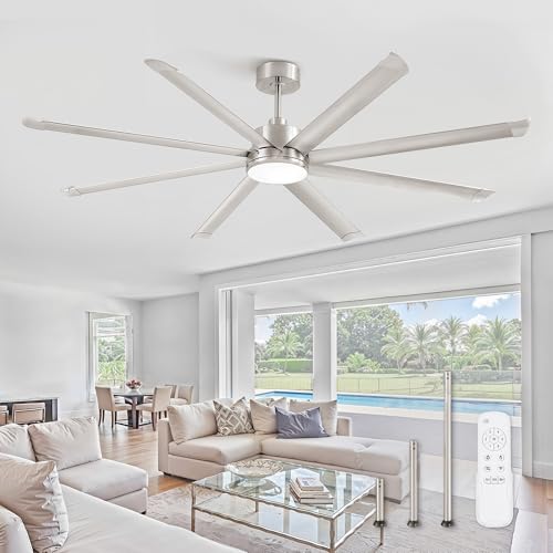 ZMISHIBO 84-Inch Ceiling Fan with Lights and Remote