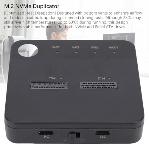 Duplicador Vikye SSD NVMe M.2 con bahías duales 20Gbps miniatura 6