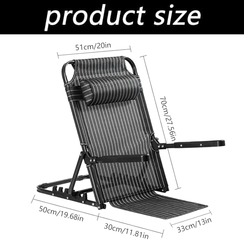 Tapis de plage pliable réglable multi-angles avec dossier de lit