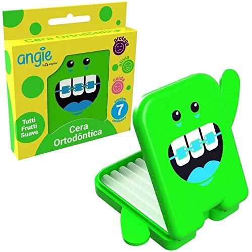 CAIXA PARA APARELHO ORTODÔNTICO + CERA VERDE INFANTIL -ANGIE