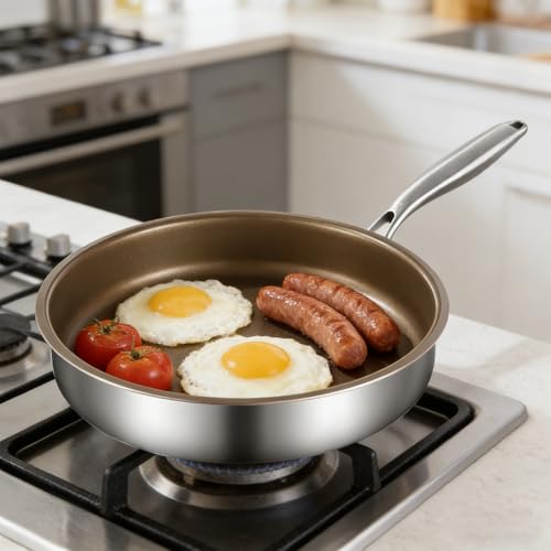 Poêle compatible induction 28 cm W&H revêtement titane durable - 4