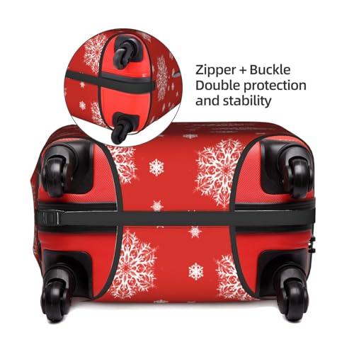 Travel Luggage Cover Merry Christmas Snowflake Fashion Washable Baggage Suitcase Protector Fit For Luggage Medium3