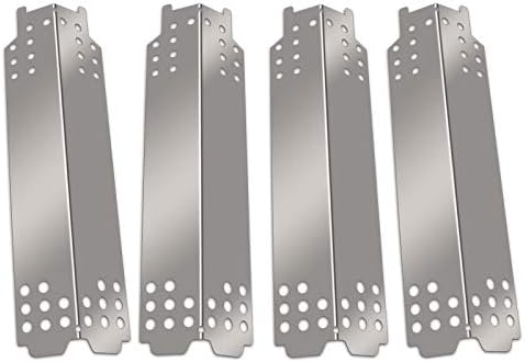 YOUFIRE Heat Plate Shield Stainless Steel 15" Gas Burner Cover Grill Replacement Parts for Charbroil 463436215, 463436214, 463436213, 466334613, 466342014, 466436213, 466436513, 4 Pack Flavorizer Bar