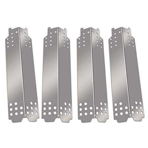 Youfire Heat Plate Shield Stainless Steel 15" Gas Burner Cover Grill Replacement Parts For Charbroil 463436215, 463436214, 463436213, 466334613, 466342014, 466436213, 466436513, 4 Pack Flavorizer Bar #TOP3