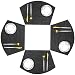 Bright Dream Wedge Placemats for Round Kitchen Table Woven Vinyl Non Slip Plastic Table Mats Set of 4（Black）
