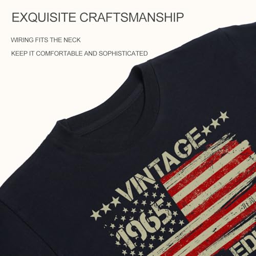60th Birthday Gifts for Men Shirt Vintage 1965 Shirt for Men Women American Flag T-Shirt Funny Gift4