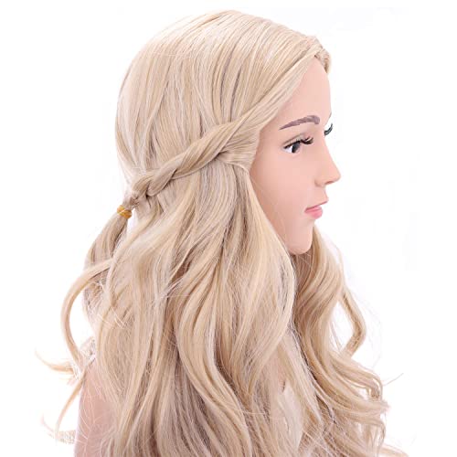 Pattnium Kids Blonde Wig Child Princess Wig Long Wavy Wig For Kids Heat Resistant Synthetic Hair Wig Girls Cosplay Costume Wig (Blonde) #TOP5