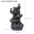27 Inch 5-Tier Cascading Rock Water Fountain with LED Lights, Resin Imitation Stone Outdoor Waterfall Fountain for Garden Patio Yard Deck
