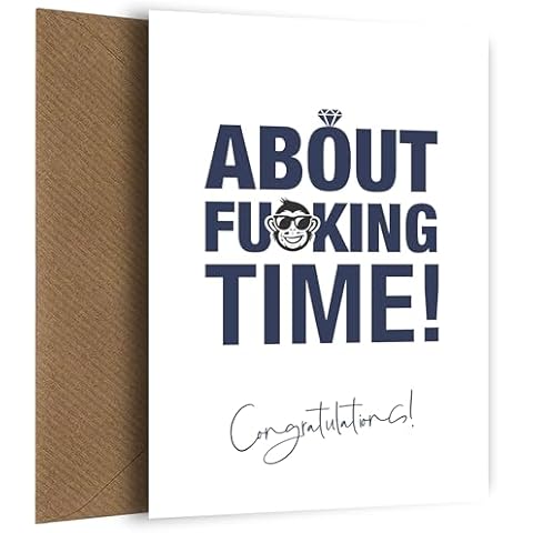 Rude Engagement Card for Couples by Hey Chimp Cover