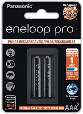 Pilha Recarregável PRO AAA, Eneloop, BK-4HCDE/2BB, Azul
