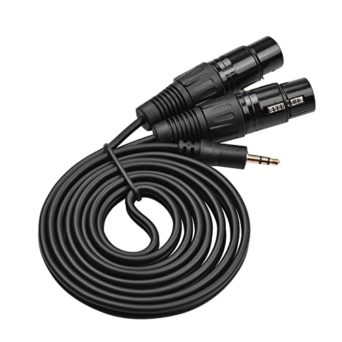 Cable adaptador Stereo Jack 1/8'' a Dual XLR 1.5 m miniatura 5