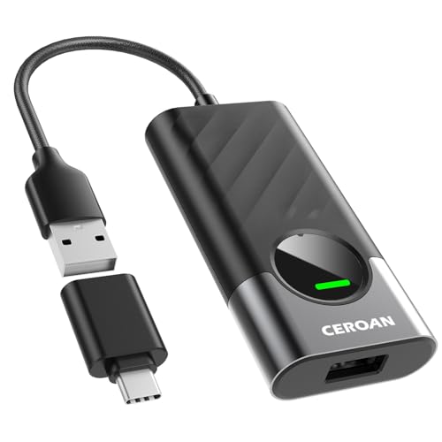 Image of CEROAN 3-in-1 Wireless CarPlay Adapter & Android Auto Wireless Adapter for Cars with 32GB Memory + 4Gb RAM, YouTube, Natfllix, Play Store Apps