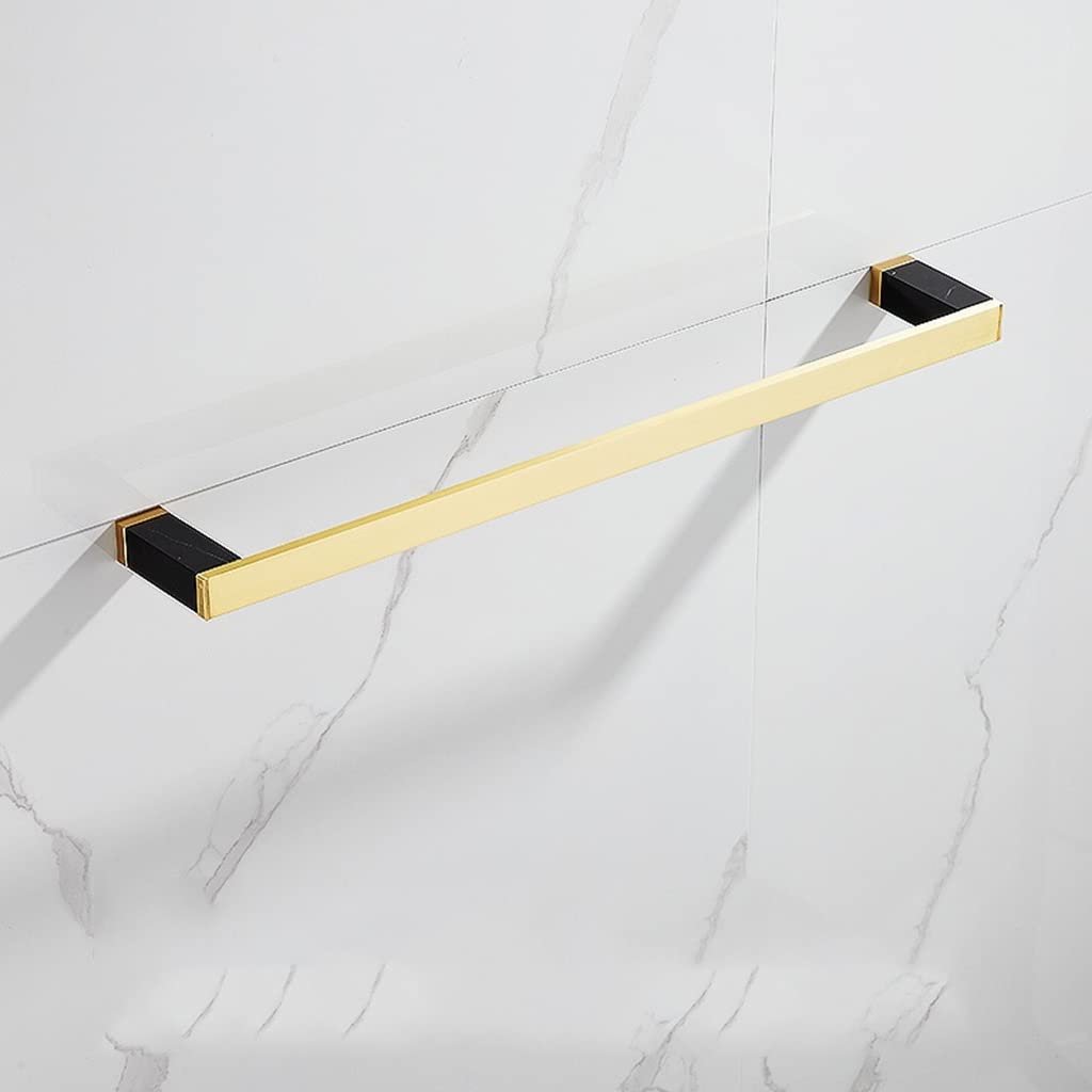 Porte-serviettes de bain en marbre et support mural brossé élégant